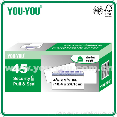 10# Security Envelope Peal and Seal